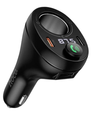  Автомобильное заряд. устр. Hoco E88 1USB/2C + FM-трансмиттер черное