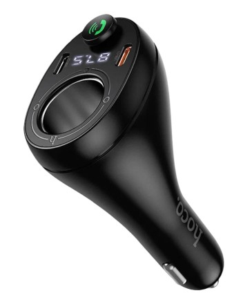  Автомобильное заряд. устр. Hoco E88 1USB/2C + FM-трансмиттер черное