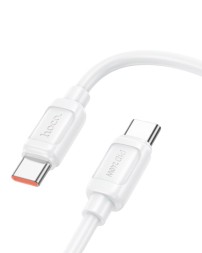 Usb Кабель-зарядка Type-C на Type-C Hoco X115 5A 240W 1м силиконовый белый