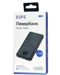 Powerbank EOFE G102 10000mAh 2A 2USB/Type-C с дисплеем чёрный