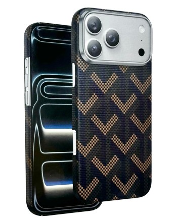  Накладка для i-Phone 17 Pro Keephone Kevlar Prague MagSnap коричнево-черный