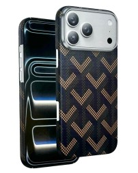 Накладка для i-Phone 17 Pro Keephone Kevlar Prague MagSnap коричнево-черный