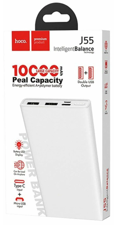 Powerbank Hoco J55 10000mAh 2USB белый