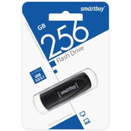  3.0/3.1 USB флеш накопитель Smartbuy 256 GB Scout черный (SB256GB3SCK)
