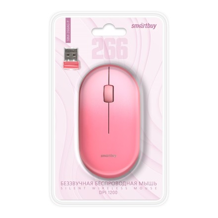  Мышь беспроводная Smartbuy 266AG розовый градиент (SBM-266AG-P)