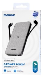 Powerbank с беспроводной зарядкой Momax Q. Power7 10000mAh IP112MFIA серый