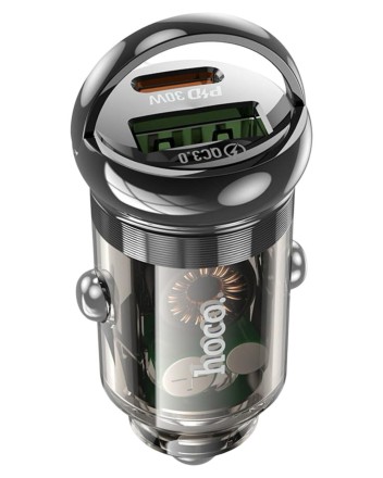  Автомобильное заряд. устр. Hoco Z53A 1USB/1C 18W/30W чёрный