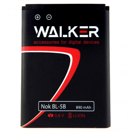 Аккумуляторная батарея Walker для Nokia BL-5B 890mAh