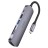  Кабель-переходник Hoco HB28 Type-C на HDMI/USB3.0/USB2.0/USB-C/MicroSD/SD серый