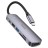  Кабель-переходник Hoco HB28 Type-C на HDMI/USB3.0/USB2.0/USB-C/MicroSD/SD серый