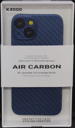 Накладка для i-Phone 14 Max K-Doo Air Carbon пластик синяя