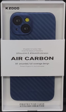  Накладка для i-Phone 14 Max K-Doo Air Carbon пластик синяя
