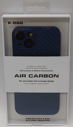  Накладка для i-Phone 14 Max K-Doo Air Carbon пластик синяя