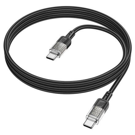 Usb Кабель-зарядка Type-C на Type-C Hoco U129 60W 1.2м черный
