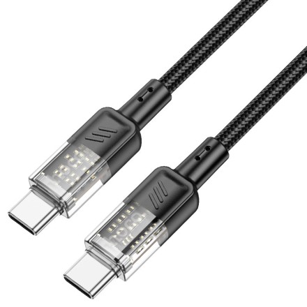  Usb Кабель-зарядка Type-C на Type-C Hoco U129 60W 1.2м черный