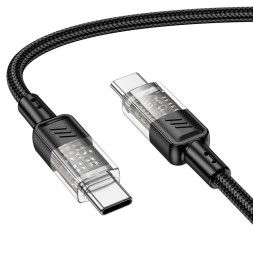 Usb Кабель-зарядка Type-C на Type-C Hoco U129 60W 1.2м черный