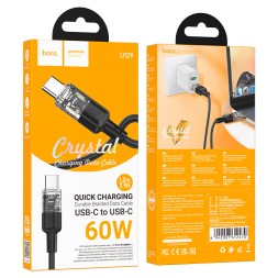 Usb Кабель-зарядка Type-C на Type-C Hoco U129 60W 1.2м черный