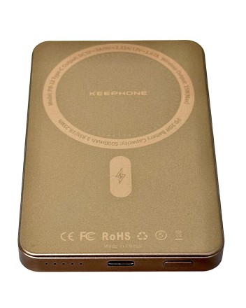  Powerbank с беспроводной зарядкой Keephone Lucci PB-33 5000mAh 1C 20W KPFRAPB-33DT золотой