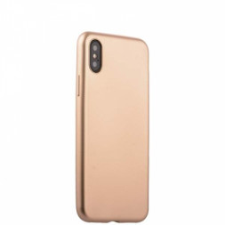 Чехол-накладка для i-Phone X J-case силикон матовый золотой