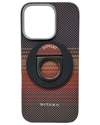  Накладка для i-Phone 16 Pro 6.3&quot; Pitaka Tactile Woven Case&amp;Grip 3 (Sunset)