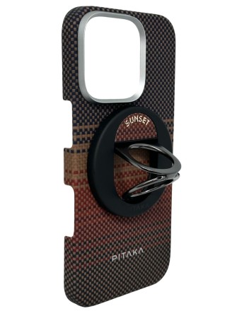  Накладка для i-Phone 16 Pro 6.3&quot; Pitaka Tactile Woven Case&amp;Grip 3 (Sunset)