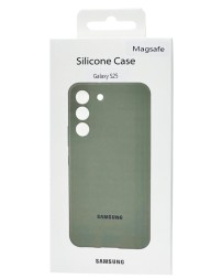 Накладка для Samsung Galaxy S25 MagSafe Silicone Case зелёный