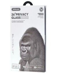 Защитное стекло Антишпион для i-Phone 16 Pro Max 6.9&quot; Supglass XC-12 3D 