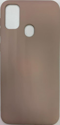 Накладка для Samsung Galaxy M21 Silicone cover без логотипа пудро