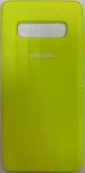 Накладка для Samsung Galaxy S10 Plus Silicone cover желтая