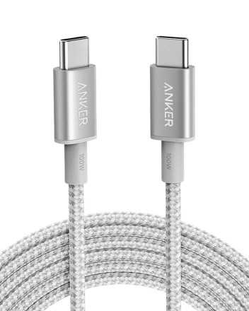  Usb Кабель-зарядка Type-C на Type-C Anker (A8757621) 100W 1.8м серебристый