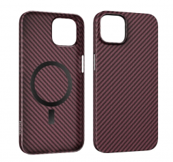 Накладка для i-Phone 14 Max Hoco Cave Magnetic case тонкий красный