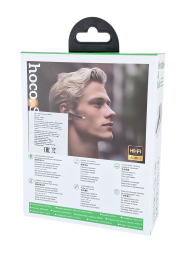 Bluetooth-гарнитура Hoco DES48 BT5.3/60mAh (400mAh) черная