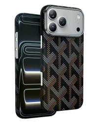 Накладка для i-Phone 17 Pro Keephone Kevlar Prague MagSnap серо-коричневый