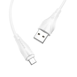 Usb Кабель-зарядка Micro Borofone BX18 Optimal 2.4A 1м белый