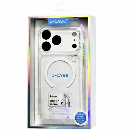  Накладка для i-Phone 17 Pro Max J-Case Magsafe силикон прозрачный (открытая камера)