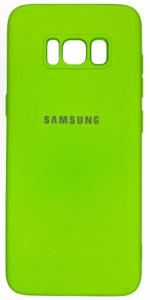  Накладка для Samsung Galaxy S8 Silicone cover без логотипа салатовая