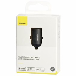 Автомобильное заряд. устр. Baseus Tiny Star Mini 1USB 30W VCHX-A0G серое
