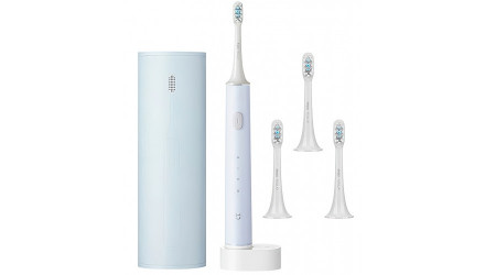  Зубная щетка электрическая Xiaomi Mijia Sonic Electric Toothbrush T500C+3 насадки (BHR4188CN) синяя