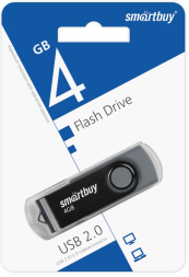 USB флеш накопитель SmartBuy 004GB Twist Black (SB004GB2TWK)