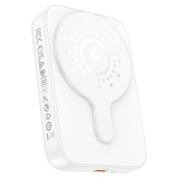 Powerbank с беспроводной зарядкой Hoco J117A Magnetic Wireless 10000mAh 20W белый