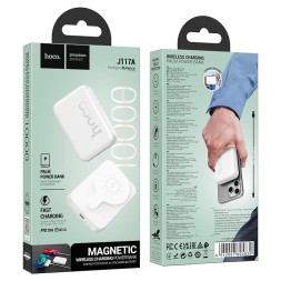 Powerbank с беспроводной зарядкой Hoco J117A Magnetic Wireless 10000mAh 20W белый