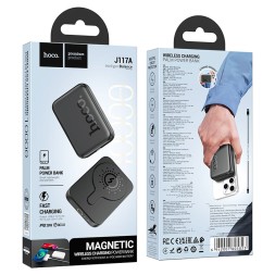 Powerbank с беспроводной зарядкой Hoco J117A Magnetic Wireless 10000mAh 20W белый