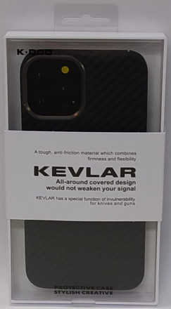 Накладка для i-Phone 12 Pro Max K-Doo Kevlar пластик черная