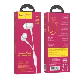 Наушники с микрофоном Hoco M76 1.2м белые