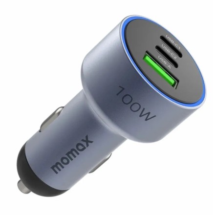  Автомобильное заряд. устр. Momax Move 100W 1USB/2USB-C серый