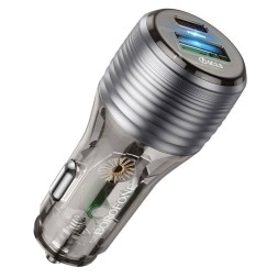 Автомобильное заряд. устр. Borofone BZ30 1USB/1C 30W+18W прозрачно-черное