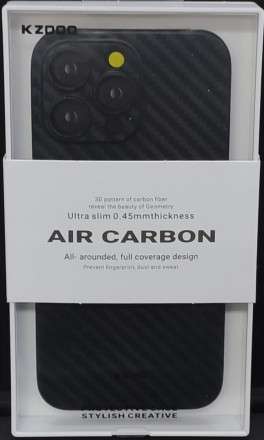 Накладка для iPhone 14 Pro Max K-Doo Air Carbon пластик чёрная