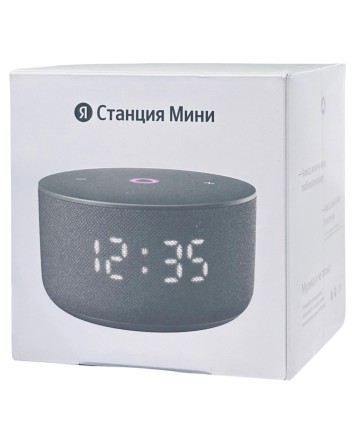  Умная колонка Яндекс Станция Мини 3 с часами чёрная