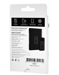 Магнитный чехол-бумажник для i-Phone Pitaka Magez Card Sleeve 3 черный