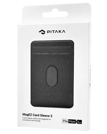  Магнитный чехол-бумажник для i-Phone Pitaka Magez Card Sleeve 3 черный